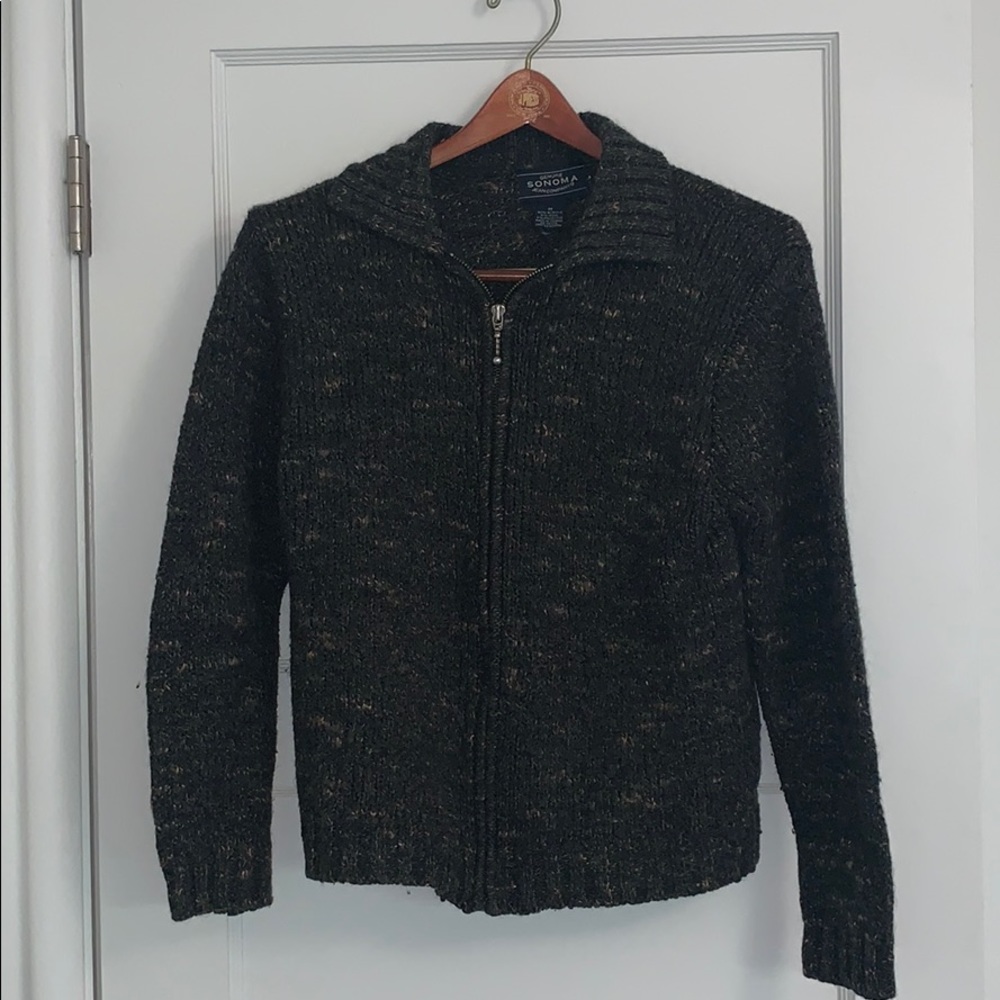 Black zip up sweater